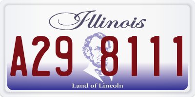 IL license plate A298111