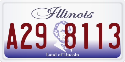 IL license plate A298113