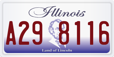 IL license plate A298116