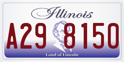 IL license plate A298150