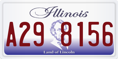 IL license plate A298156