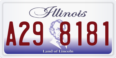 IL license plate A298181