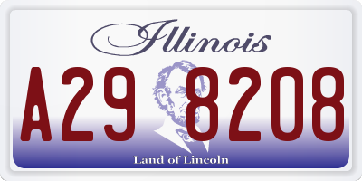 IL license plate A298208