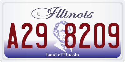 IL license plate A298209