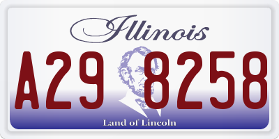 IL license plate A298258