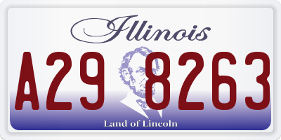IL license plate A298263