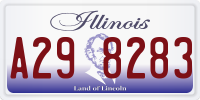 IL license plate A298283