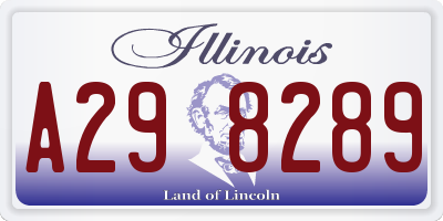 IL license plate A298289
