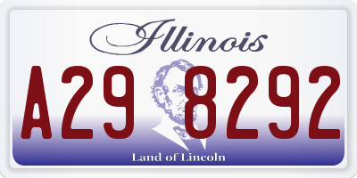 IL license plate A298292