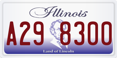 IL license plate A298300