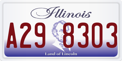 IL license plate A298303