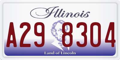 IL license plate A298304
