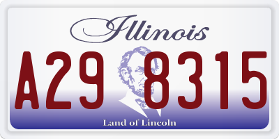 IL license plate A298315