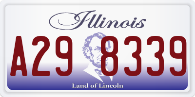 IL license plate A298339
