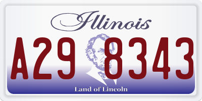 IL license plate A298343