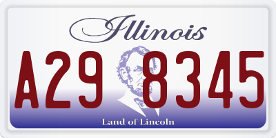 IL license plate A298345