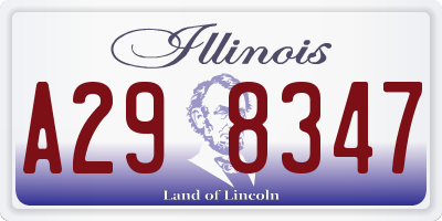 IL license plate A298347