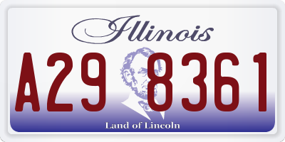 IL license plate A298361