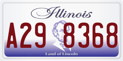 IL license plate A298368