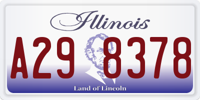 IL license plate A298378