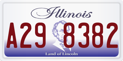 IL license plate A298382