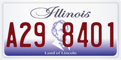 IL license plate A298401