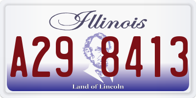IL license plate A298413