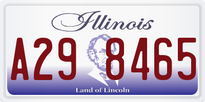 IL license plate A298465