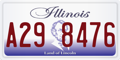 IL license plate A298476
