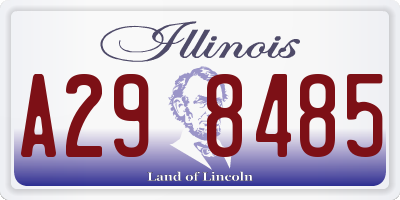 IL license plate A298485