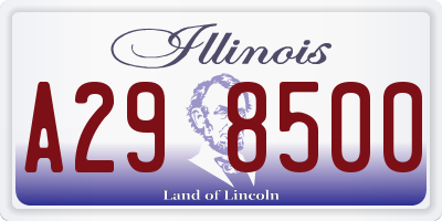 IL license plate A298500