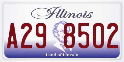 IL license plate A298502