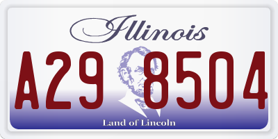 IL license plate A298504