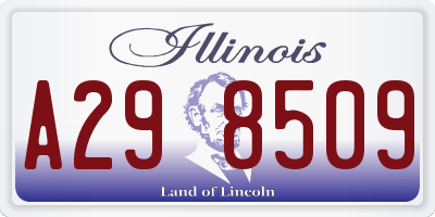 IL license plate A298509