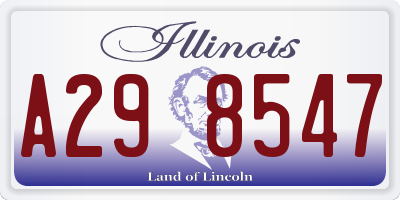 IL license plate A298547