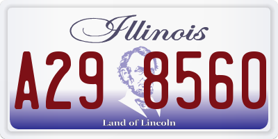 IL license plate A298560