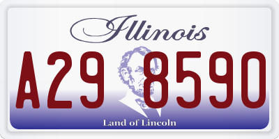 IL license plate A298590