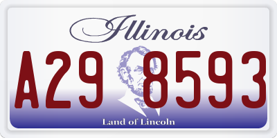 IL license plate A298593