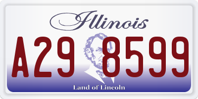 IL license plate A298599