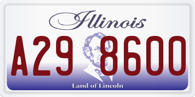 IL license plate A298600