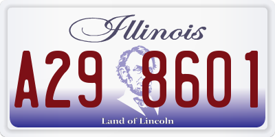 IL license plate A298601