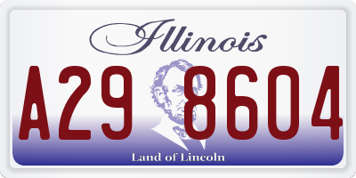 IL license plate A298604