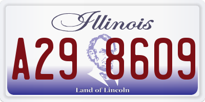 IL license plate A298609
