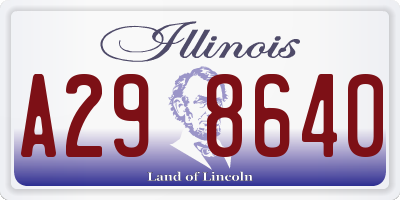 IL license plate A298640