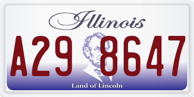 IL license plate A298647