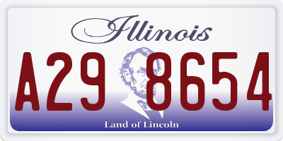 IL license plate A298654