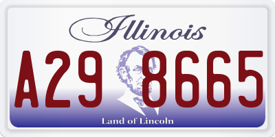 IL license plate A298665
