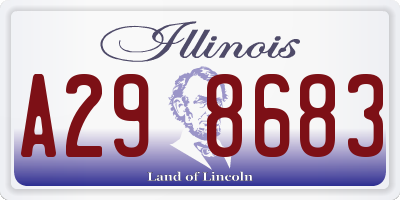 IL license plate A298683
