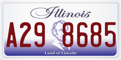 IL license plate A298685