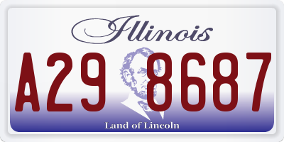 IL license plate A298687